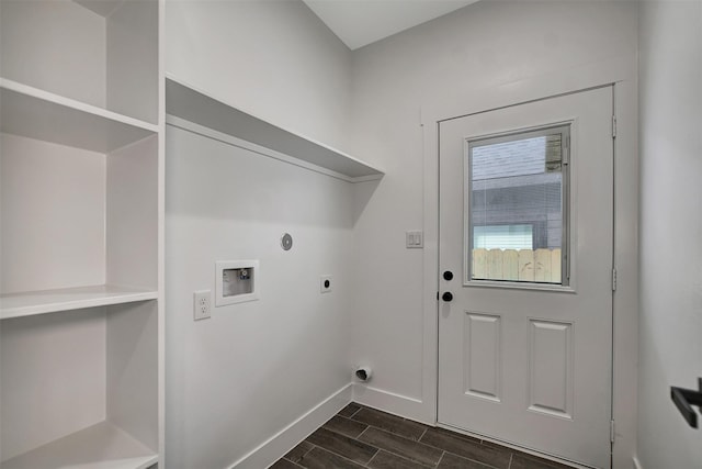 clothes washing area featuring washer hookup and electric dryer hookup