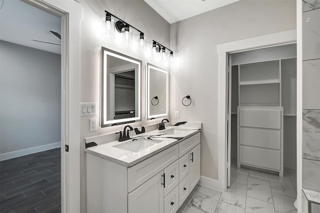 bathroom featuring vanity