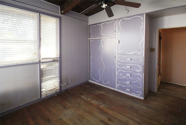 602 Brightwood Pl, San Antonio, TX 78209 - unfurnished bedroom featuring dark hardwood / wood-style flooring and ceiling fan