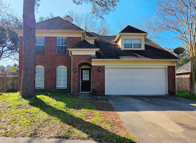 view of front of home featuring a garage