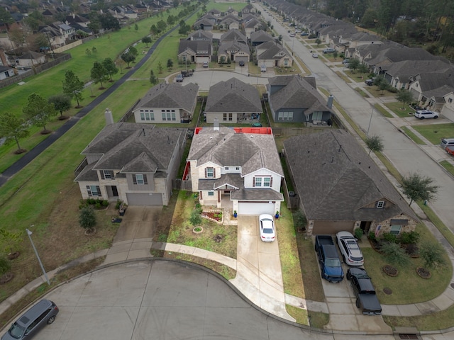 drone / aerial view with a residential view