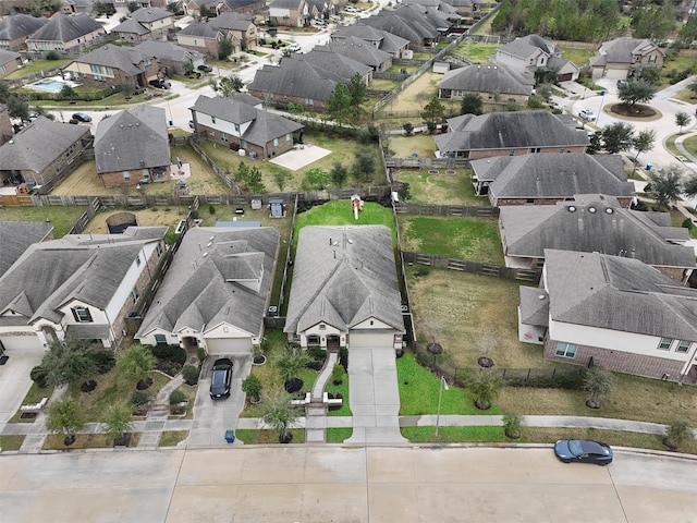 drone / aerial view with a residential view