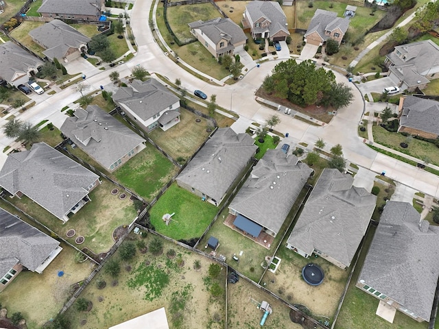 bird's eye view with a residential view