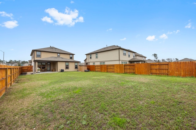 view of yard with a patio area