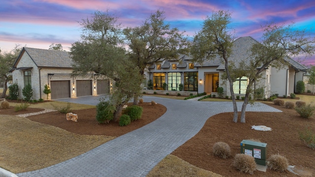 view of front of house featuring a garage