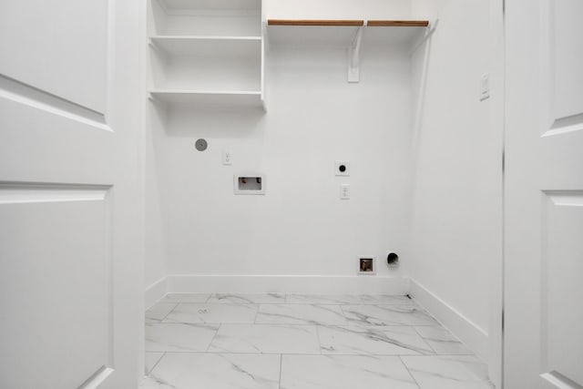 laundry room featuring hookup for a gas dryer, hookup for an electric dryer, and washer hookup