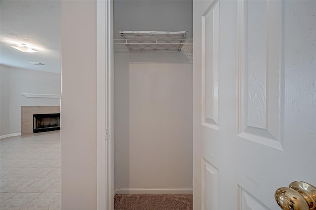 closet featuring visible vents