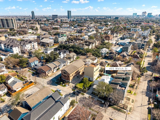 drone / aerial view featuring a view of city