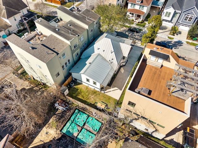 aerial view featuring a residential view