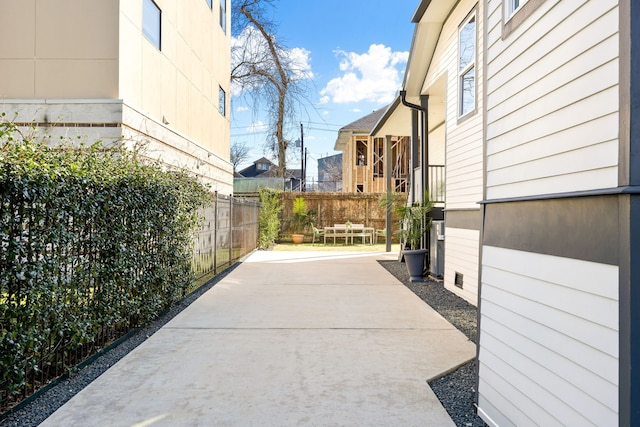 view of patio with fence