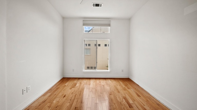 empty room featuring light hardwood / wood-style floors