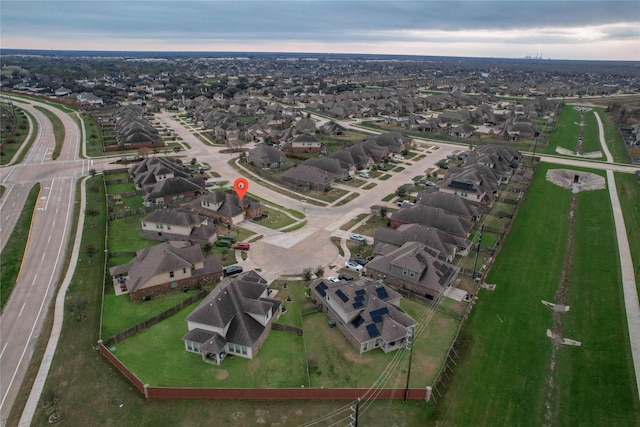 bird's eye view featuring a residential view