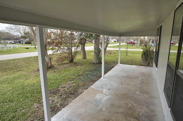 view of patio with a carport