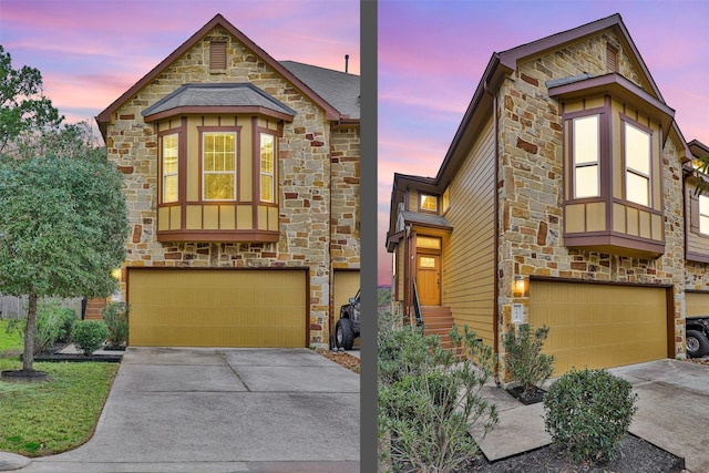 view of front of home featuring a garage