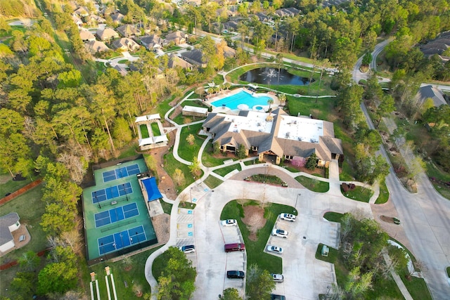 150 Cheswood Forest Dr, Montgomery, TX 77316 - aerial view with a water view