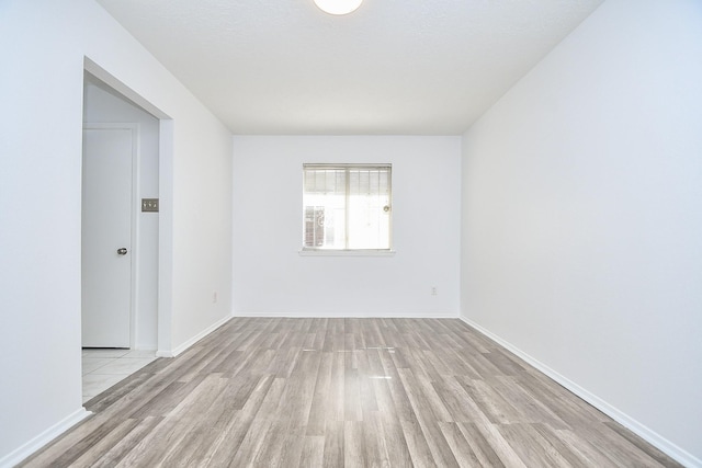 empty room featuring light hardwood / wood-style flooring