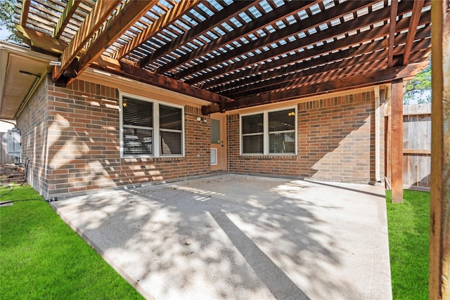 view of patio / terrace with a pergola