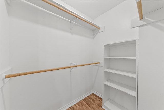 spacious closet featuring light wood-type flooring