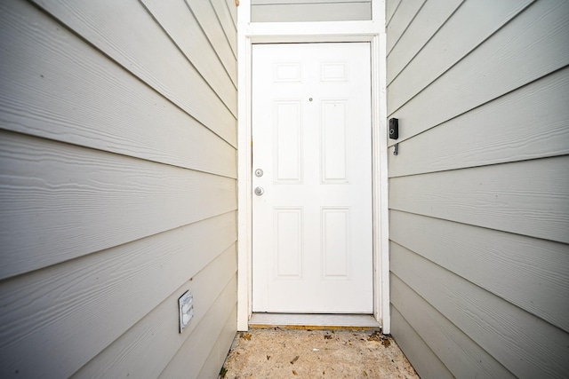 view of doorway to property