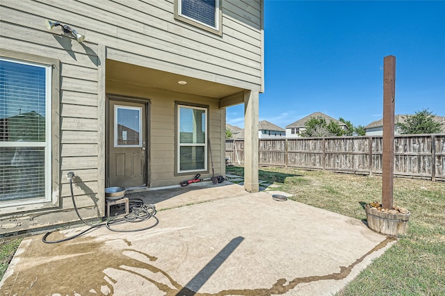 view of patio / terrace with fence