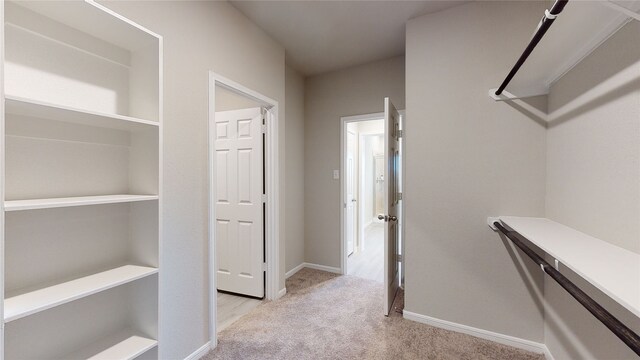 26356 Cooperstown Way, Splendora, TX 77372 - hallway featuring baseboards and light colored carpet