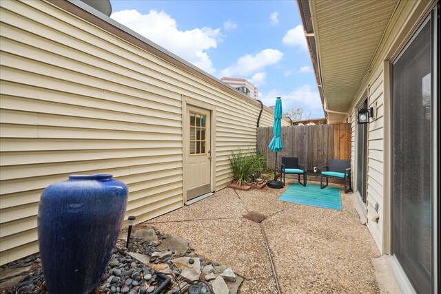 view of patio / terrace with fence