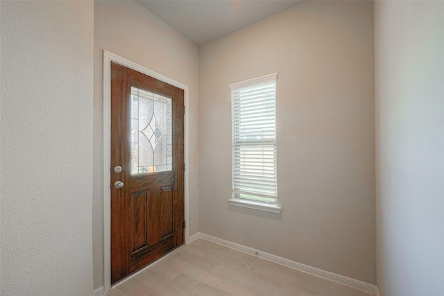 foyer featuring light hardwood / wood-style flooring