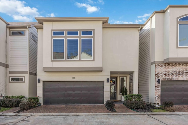 view of property featuring a garage