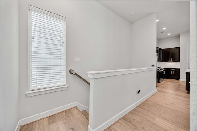 108 Knightsbridge Park Ln, Houston, TX 77018 - corridor with light hardwood / wood-style flooring