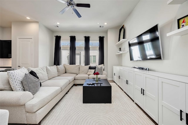 108 Knightsbridge Park Ln, Houston, TX 77018 - living room featuring ceiling fan