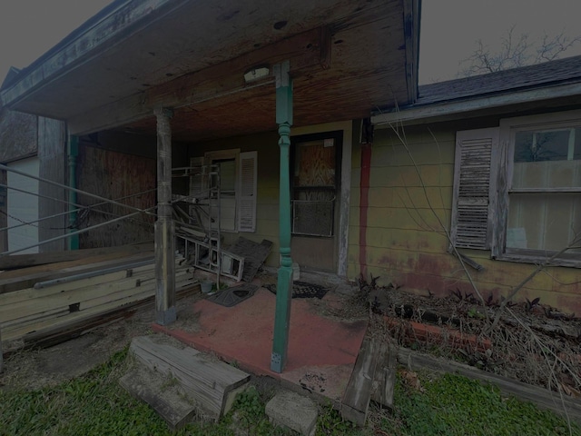 view of home's exterior featuring covered porch