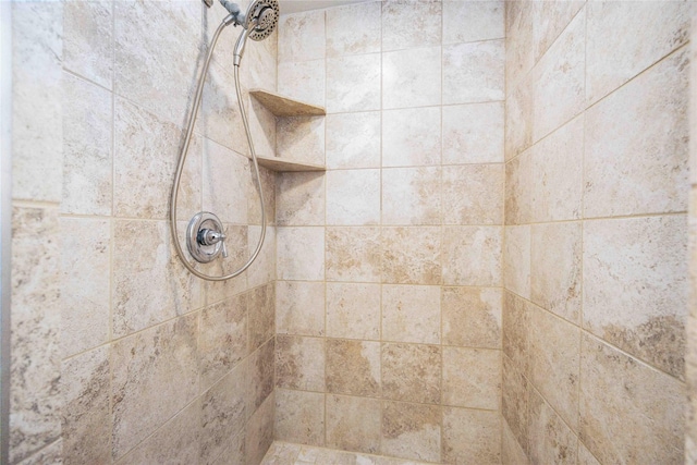 room details featuring tiled shower