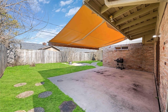 view of patio featuring grilling area