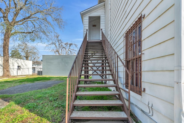 view of stairs