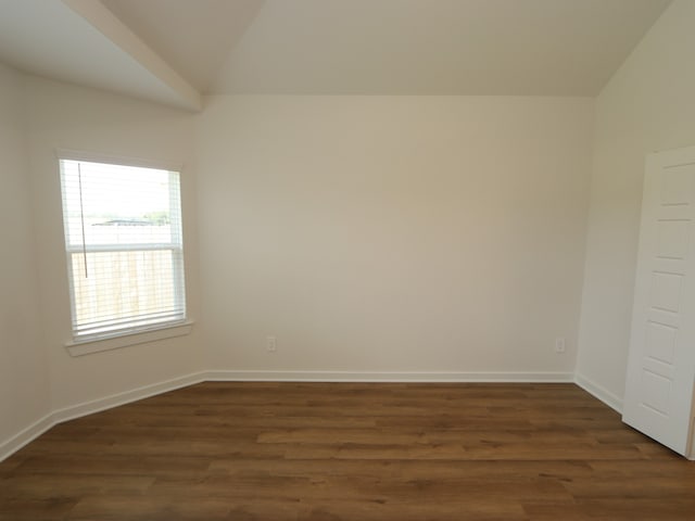 22435 Birchfield Grove Ln, New Caney, TX 77357 - unfurnished room featuring dark wood finished floors and lofted ceiling