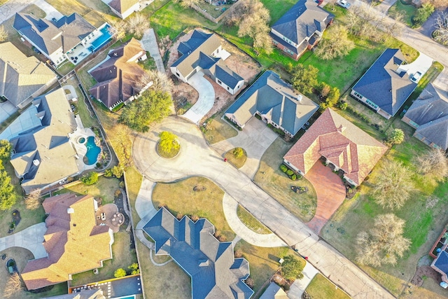 drone / aerial view with a residential view