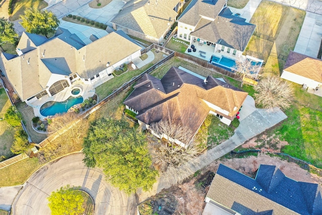 drone / aerial view featuring a residential view