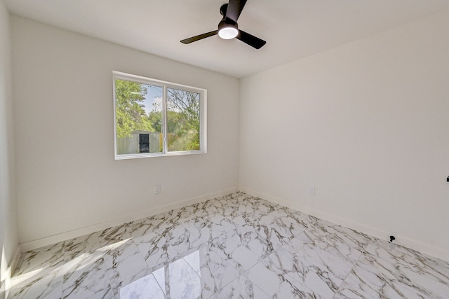 empty room featuring ceiling fan