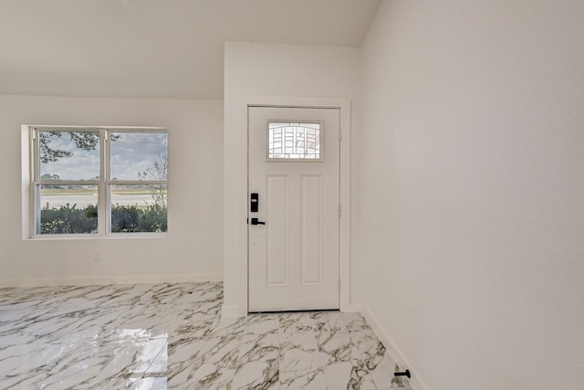 foyer entrance featuring a wealth of natural light