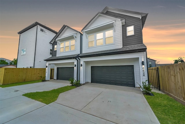 view of front of home featuring a garage