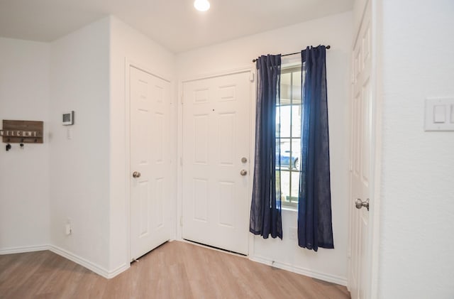 entryway featuring light hardwood / wood-style flooring