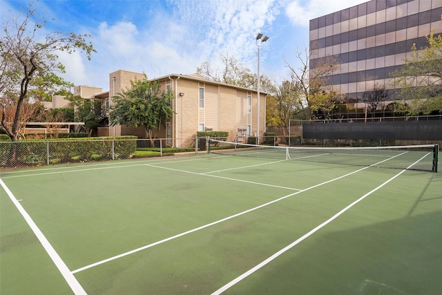 view of tennis court