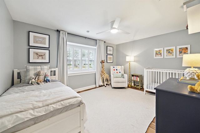 bedroom with ceiling fan