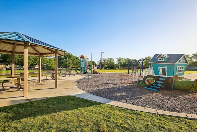 community play area featuring a yard