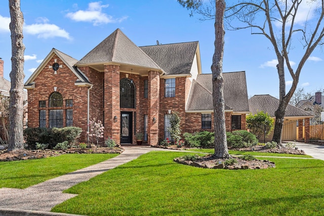 view of front facade with a front yard