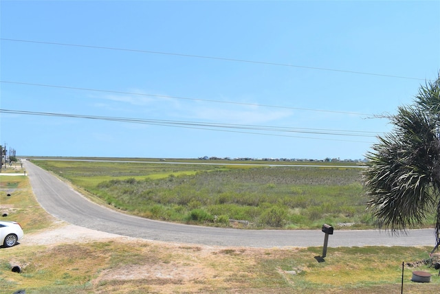 view of road featuring a rural view