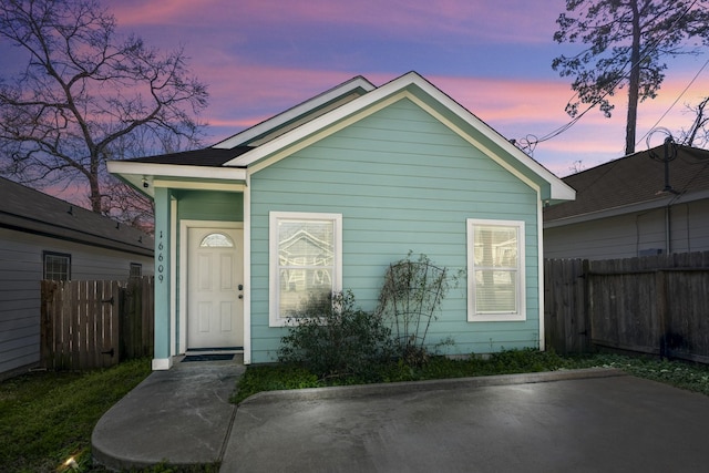 view of bungalow-style home