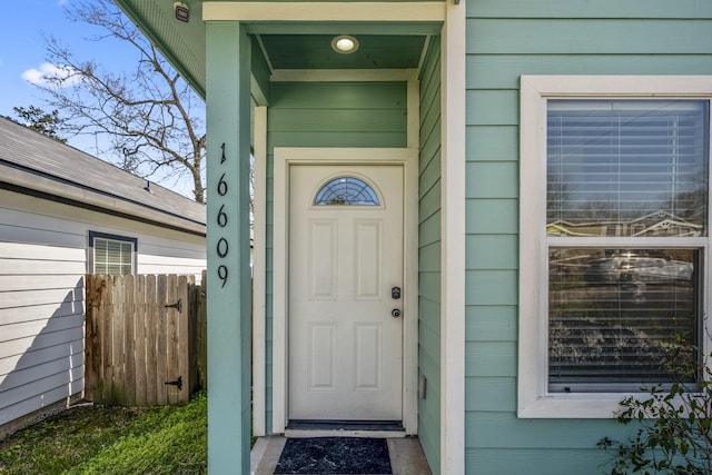 view of entrance to property