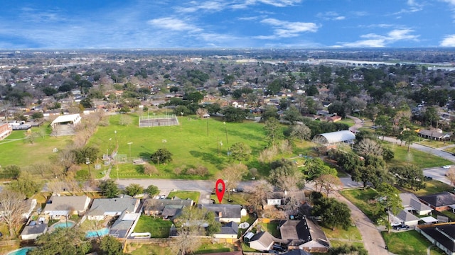 bird's eye view with a residential view