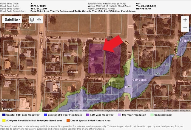 1133 Peebles St, Hempstead, TX 77445 - additional map related to listing featuring property parcel outlined